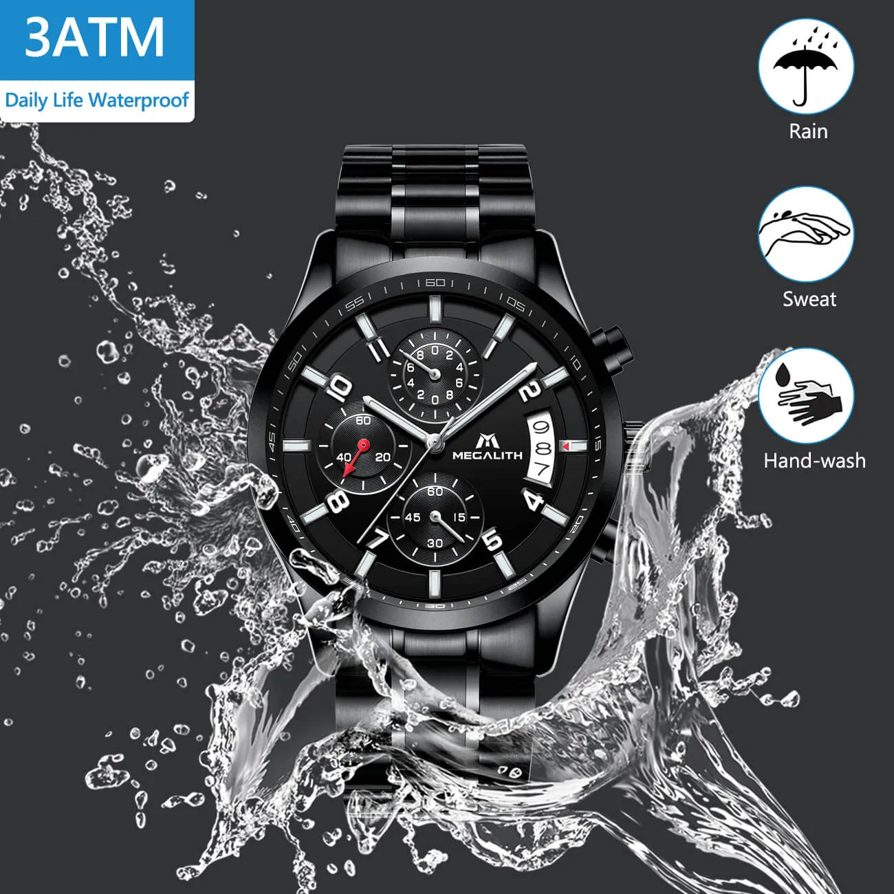 0034M | Quartz Men Watch | Stainless Steel Band