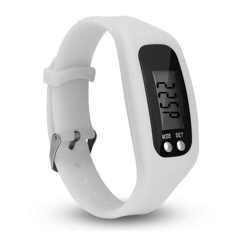 10 Colored Digital Walking Distance Counter  Watch