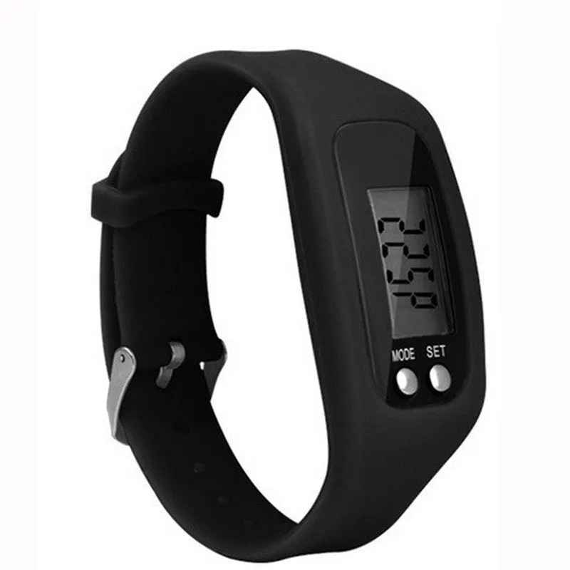 10 Colored Digital Walking Distance Counter  Watch