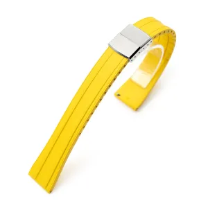 20mm Quick Release FKM28 Yellow FKM Rubber watch strap