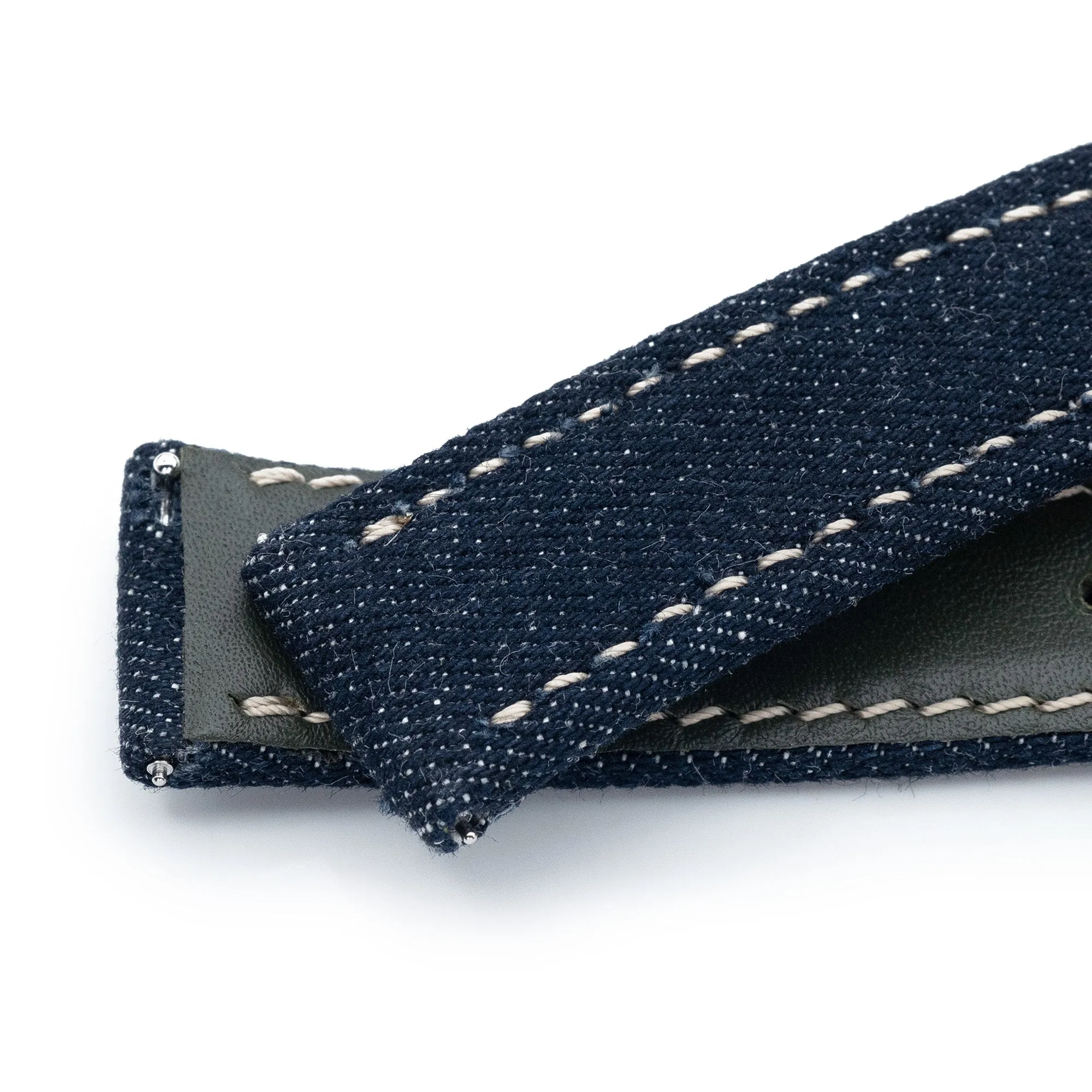 20mm Upcycled Denim Dark Blue Quick Release Watch Band, Limited to 31 pcs