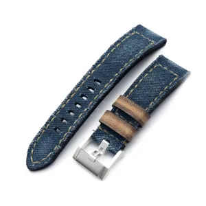 23mm Gunny X MT Denim Blue Washed Canvas Watch Band