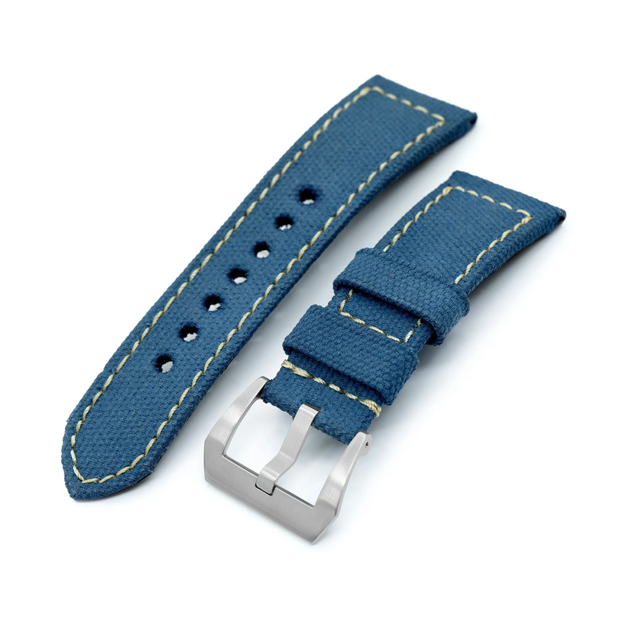 27mm Gunny X MT Denim Blue Canvas Handmade Watch Band