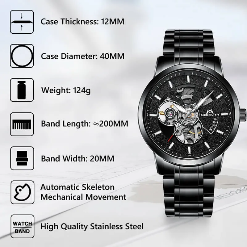 8070M | Mechanical Men Watch | Stainless Steel Band