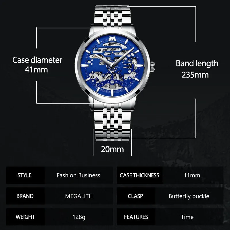 8204M | Mechanical Men Watch | Stainless Steel Band