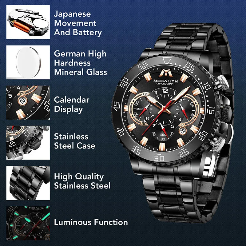 8226M | Quartz Men Watch | Stainless Steel Band