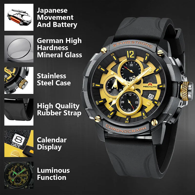 8231M | Quartz Men Watch | Rubber Band