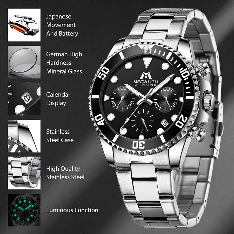 8601M | Quartz Men Watch | Stainless Steel Band