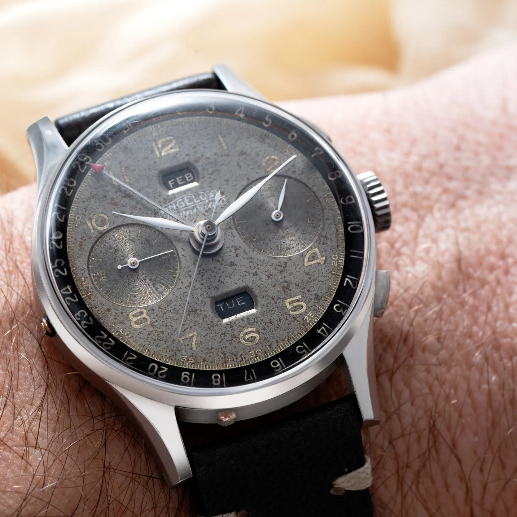 Angelus Chronodato Triple Calendar Chronograph