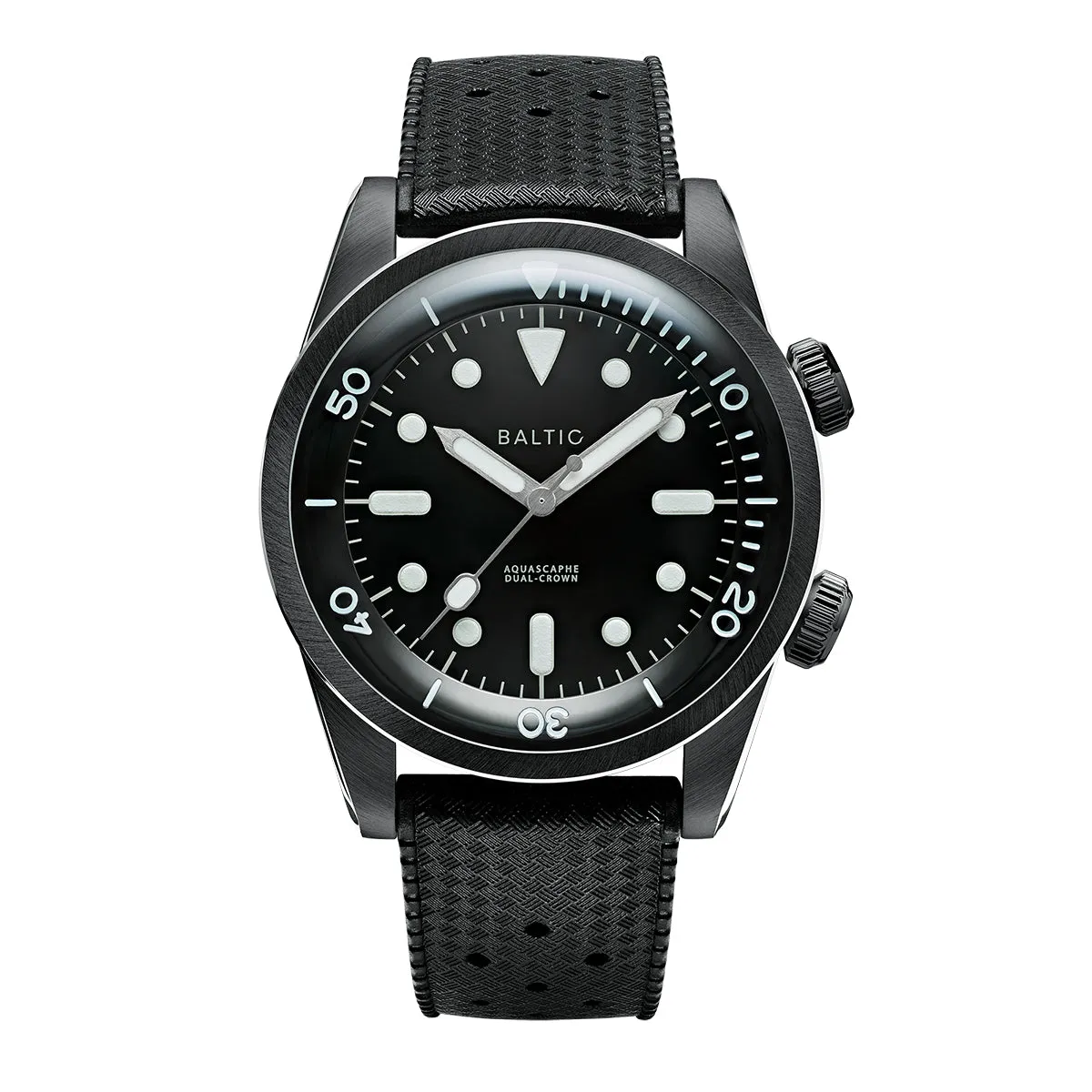 BALTIC AQUASCAPHE DUAL-CROWN PVD BLACK