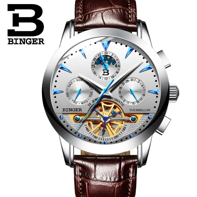 Binger Swiss Turbo Tourbillon Mechanical Watch B 1188