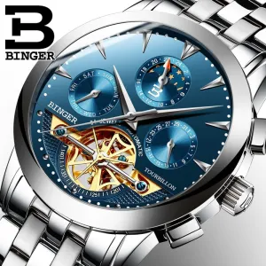 Binger Swiss Turbo Tourbillon Mechanical Watch B 1188