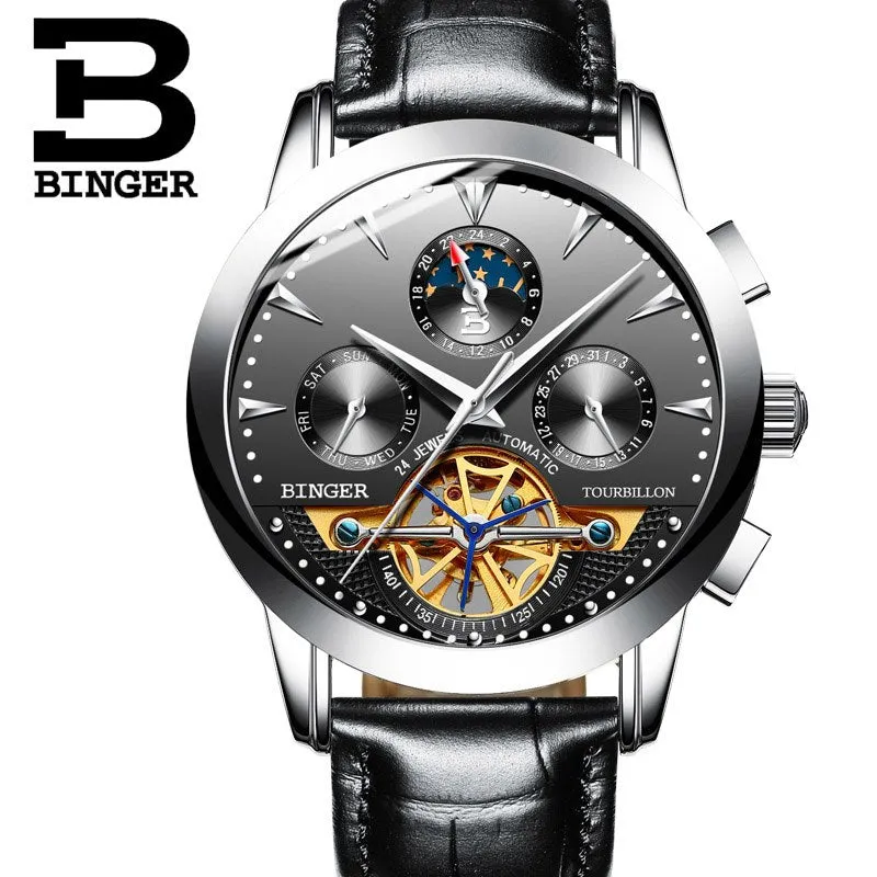 Binger Swiss Turbo Tourbillon Mechanical Watch B 1188