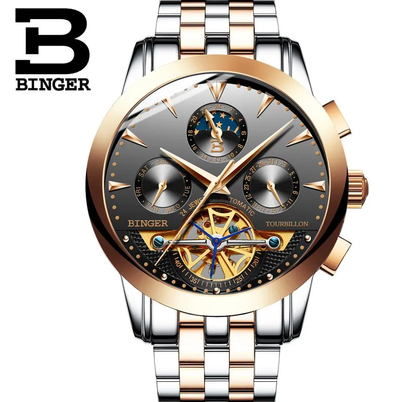 Binger Swiss Turbo Tourbillon Mechanical Watch B 1188