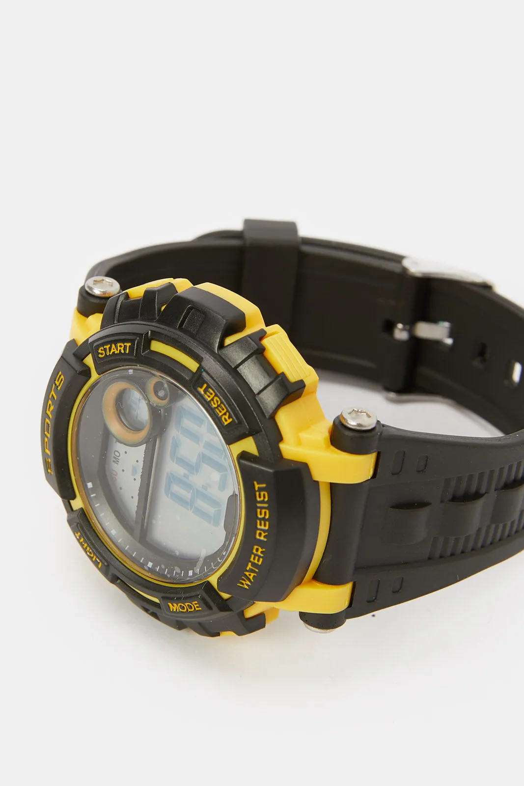 Black And Orange Multi Functional Digital Watch