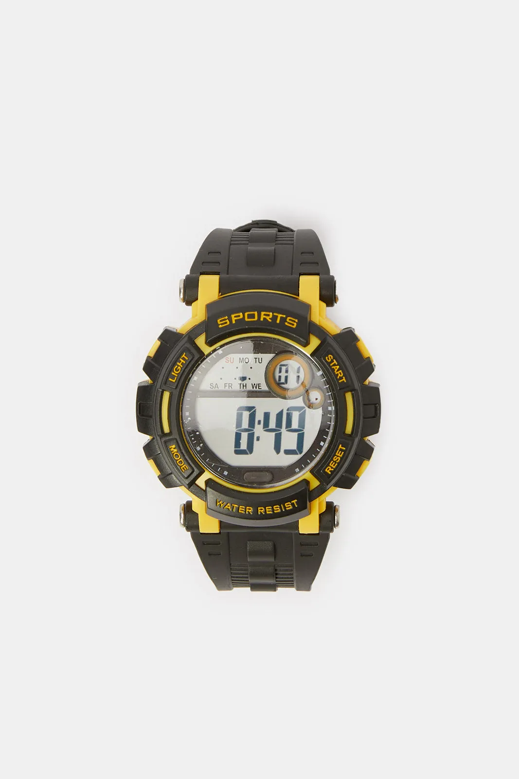 Black And Orange Multi Functional Digital Watch