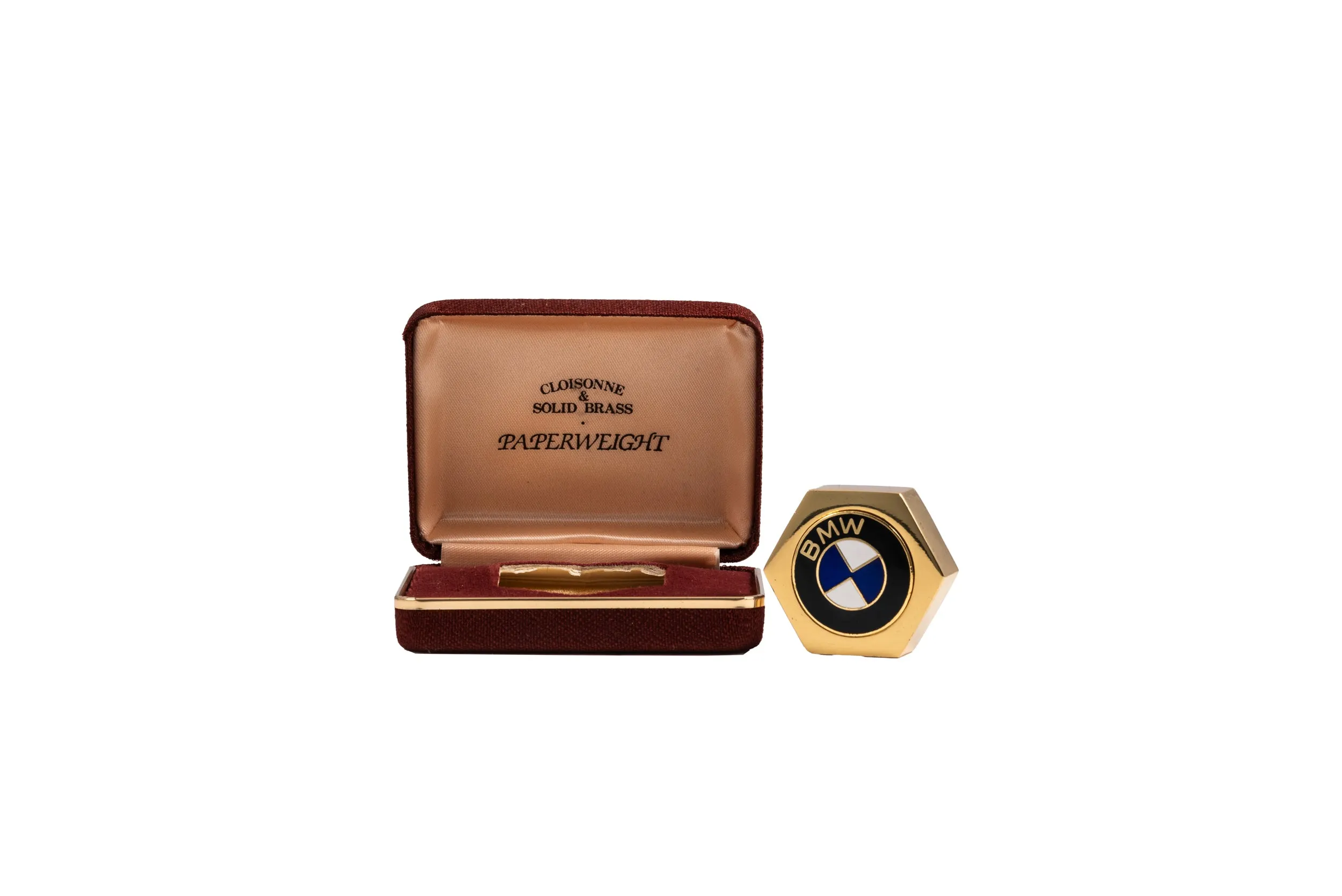 BMW Brass & Enamel Paperweight