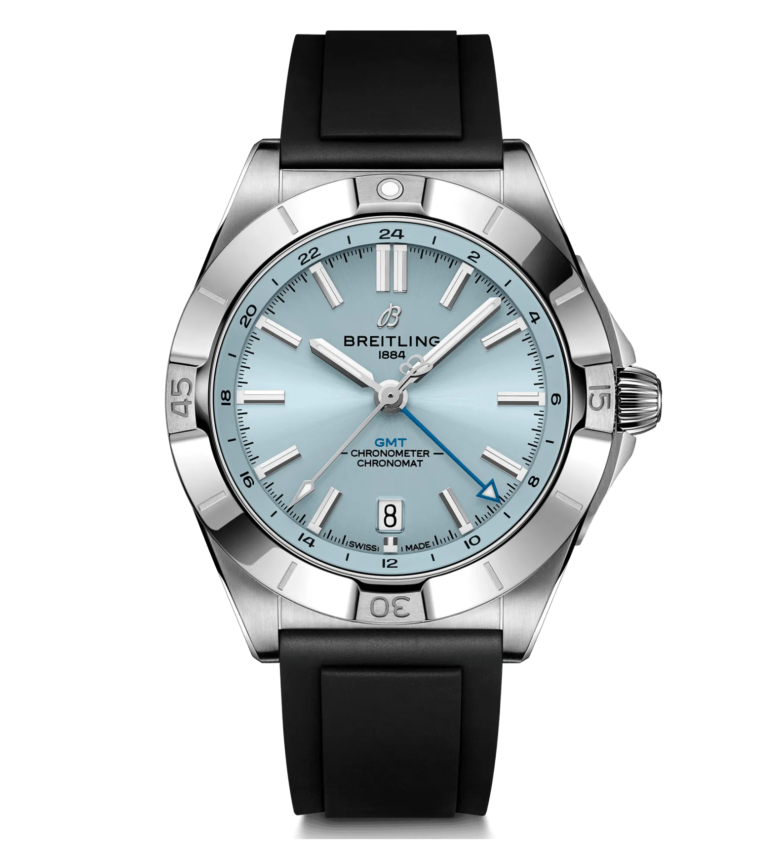 Breitling Chronomat Automatic GMT 40 Watch with Ice Blue Dial