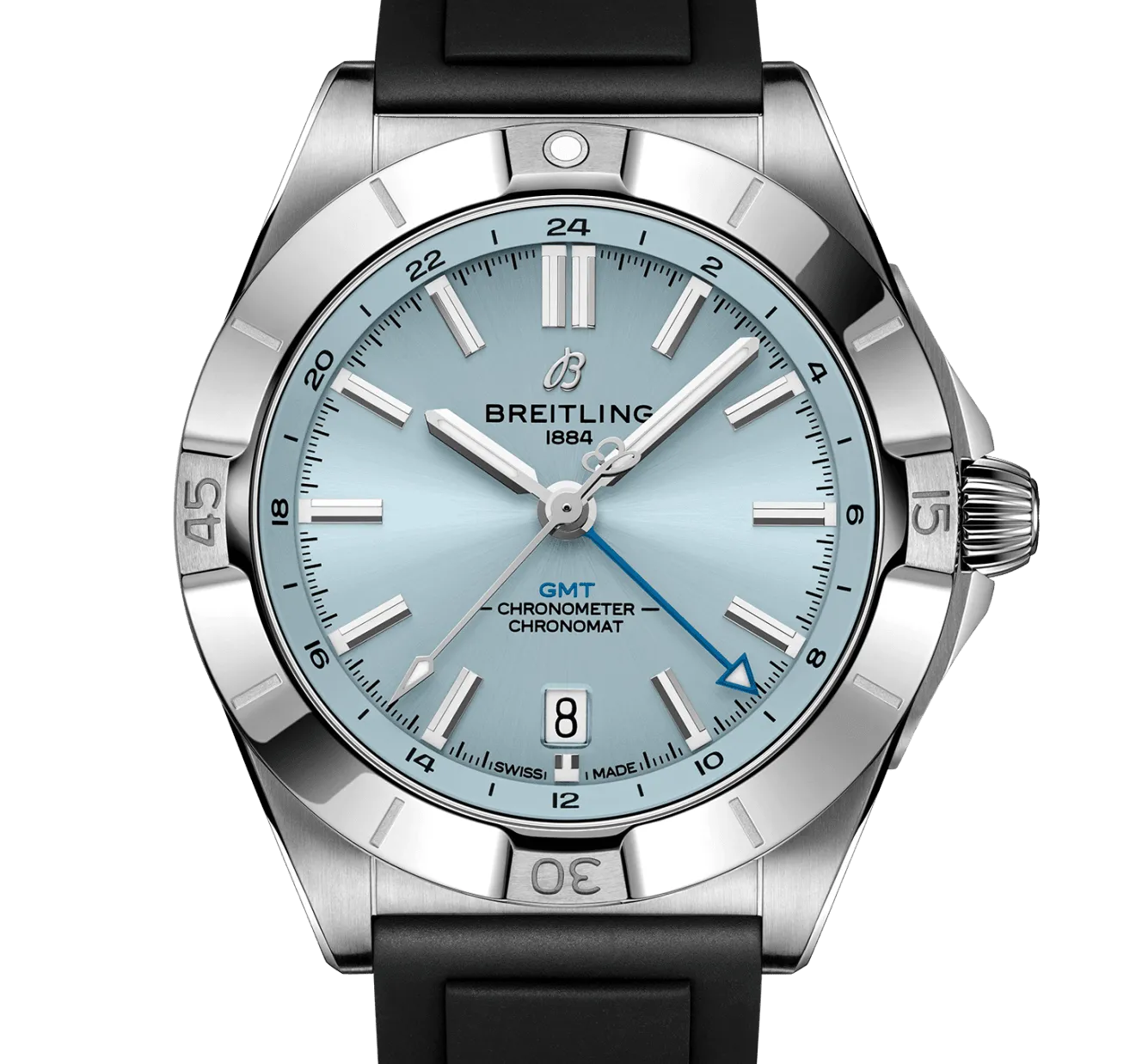 Breitling Chronomat Automatic GMT 40 Watch with Ice Blue Dial