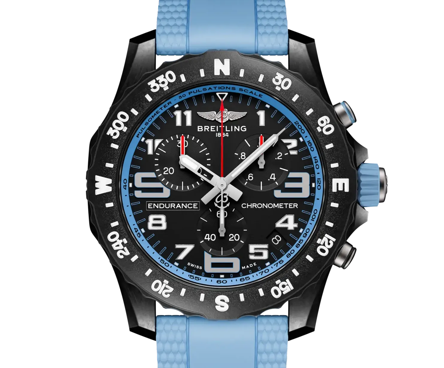 Breitling Endurance Pro 44 Watch with Light Blue Strap