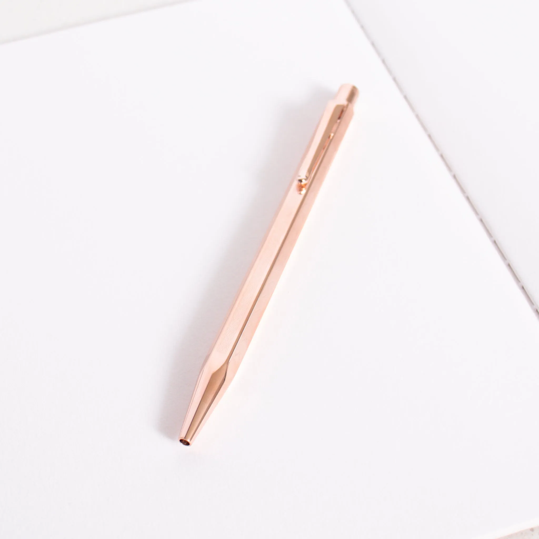 Caran D'Ache Ecridor Chevron Rose Gold Ballpoint Pen