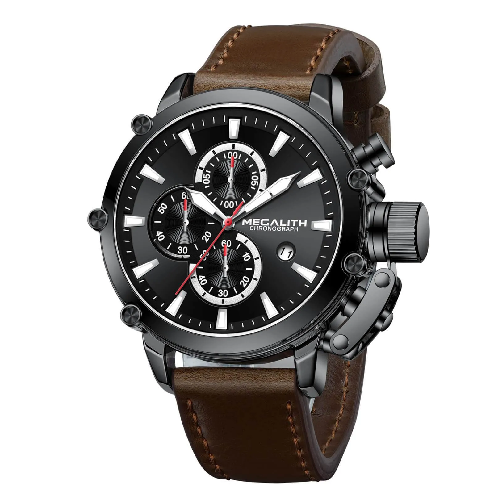 Chronograph Watch | Leather Band | 8262M