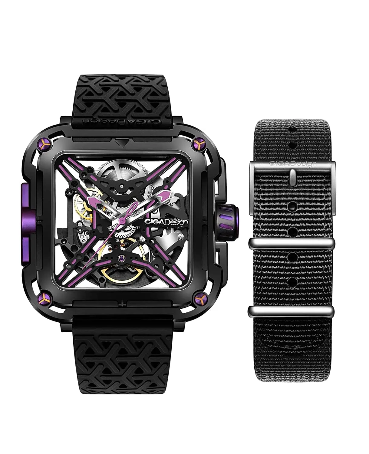 CIGA Design X-Series Stainless Steel Purple Automatic Watch