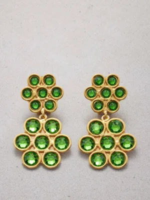 Crystal & gold-plated clip earrings