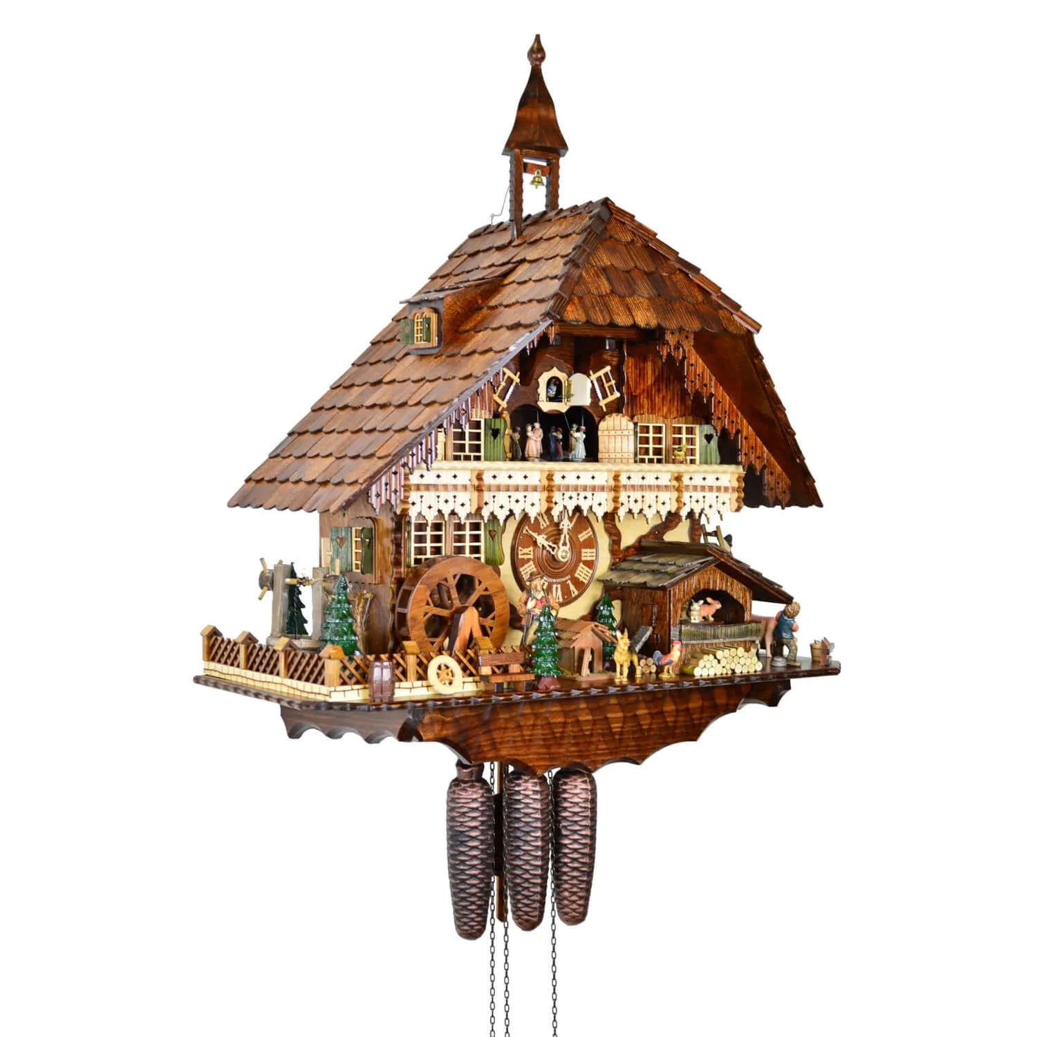 Cuckoo Clock - 8-Day "Hasenmichelhof" Rabbit Farm - August Schwer