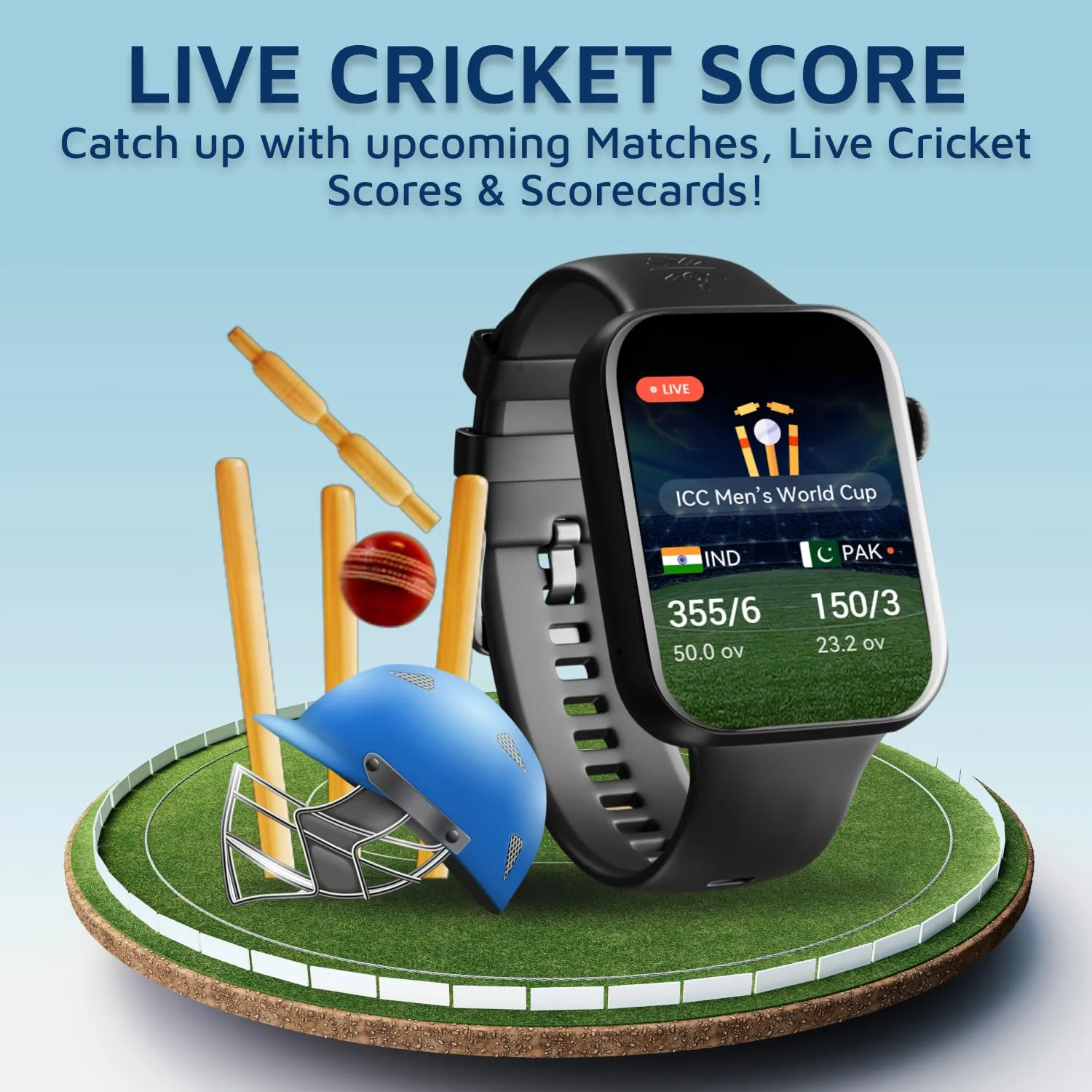 Cultsport Cult.Sport Burn Plus 1.78" Amoled, Live Cricket Score, 368 X 448 Best-in-Class Resolution, Bt Calling, Crown Control, Always On Display, 7 Days Battery Life, (Black Silicone Strap)