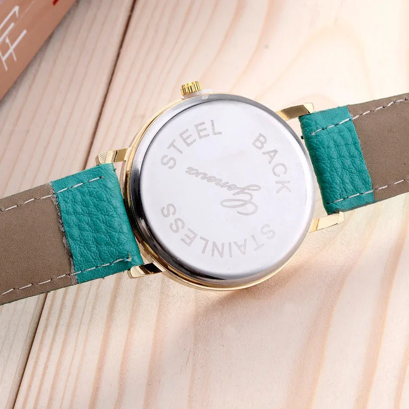 Fashion Clock Geneva Dress Watch Women Sunflower Style Leather Strap Relogio Feminino Fantastic Gift Reloj Graffiti Watch