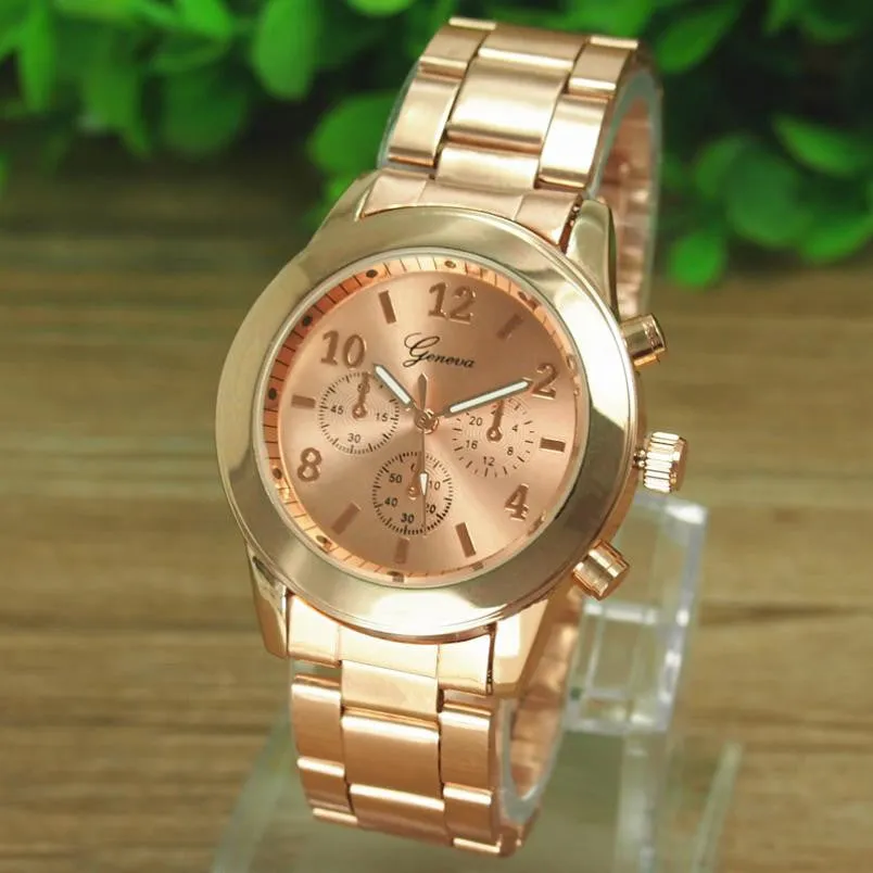 Fashion Ladies Girl Unisex Stainless Steel Bangle Bracelet Wrist Watch Quartz Dress Watches Women Relogios