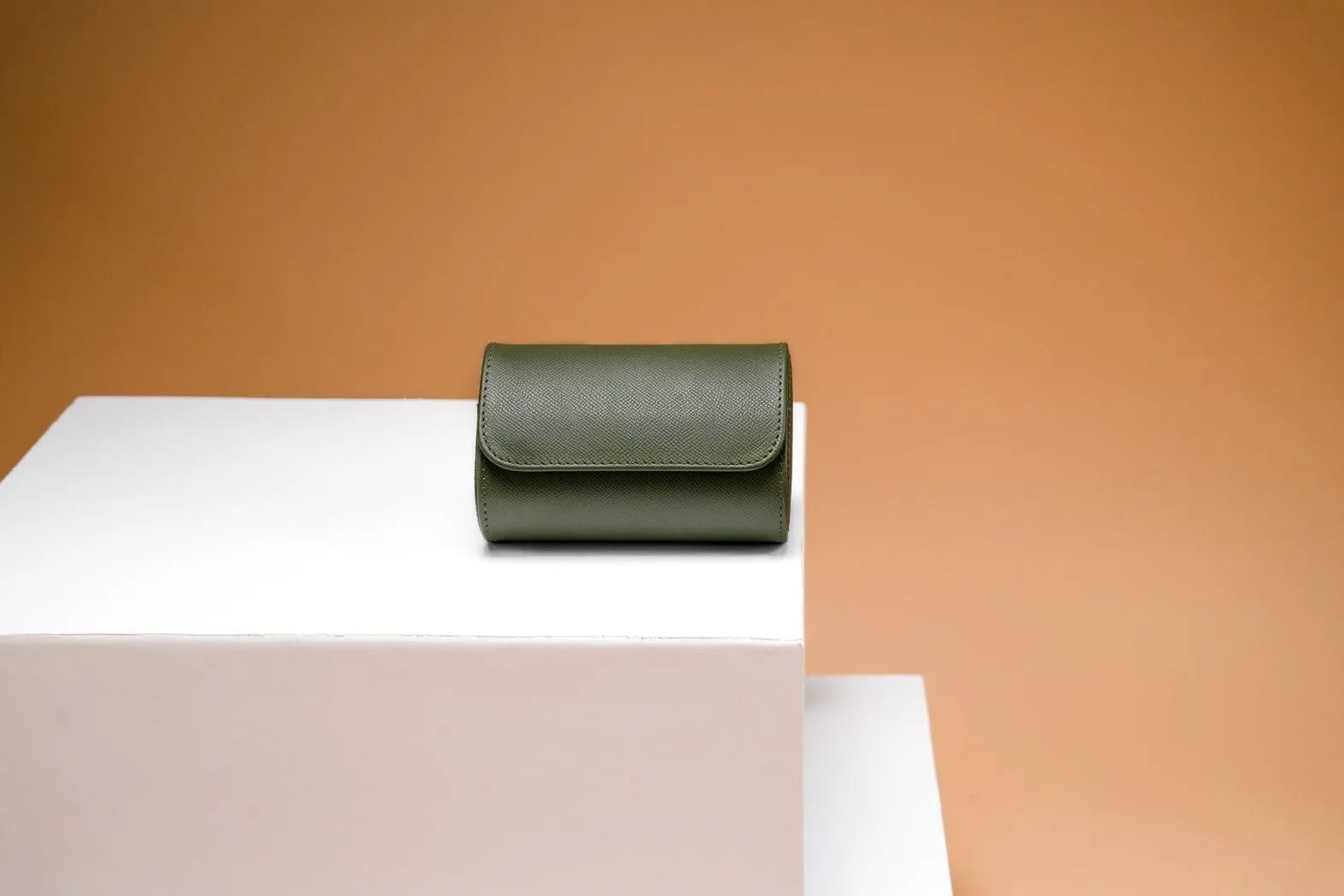 Galata - Saffiano Olive Green Watch Roll