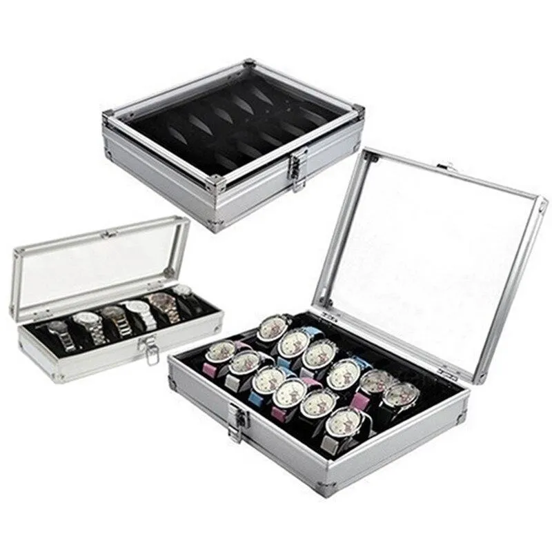 Gennaro Aluminium Watch Organizer & Safety Box 6-12 Slots