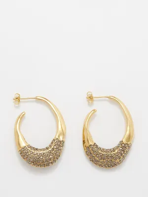 Gold crystal earrings