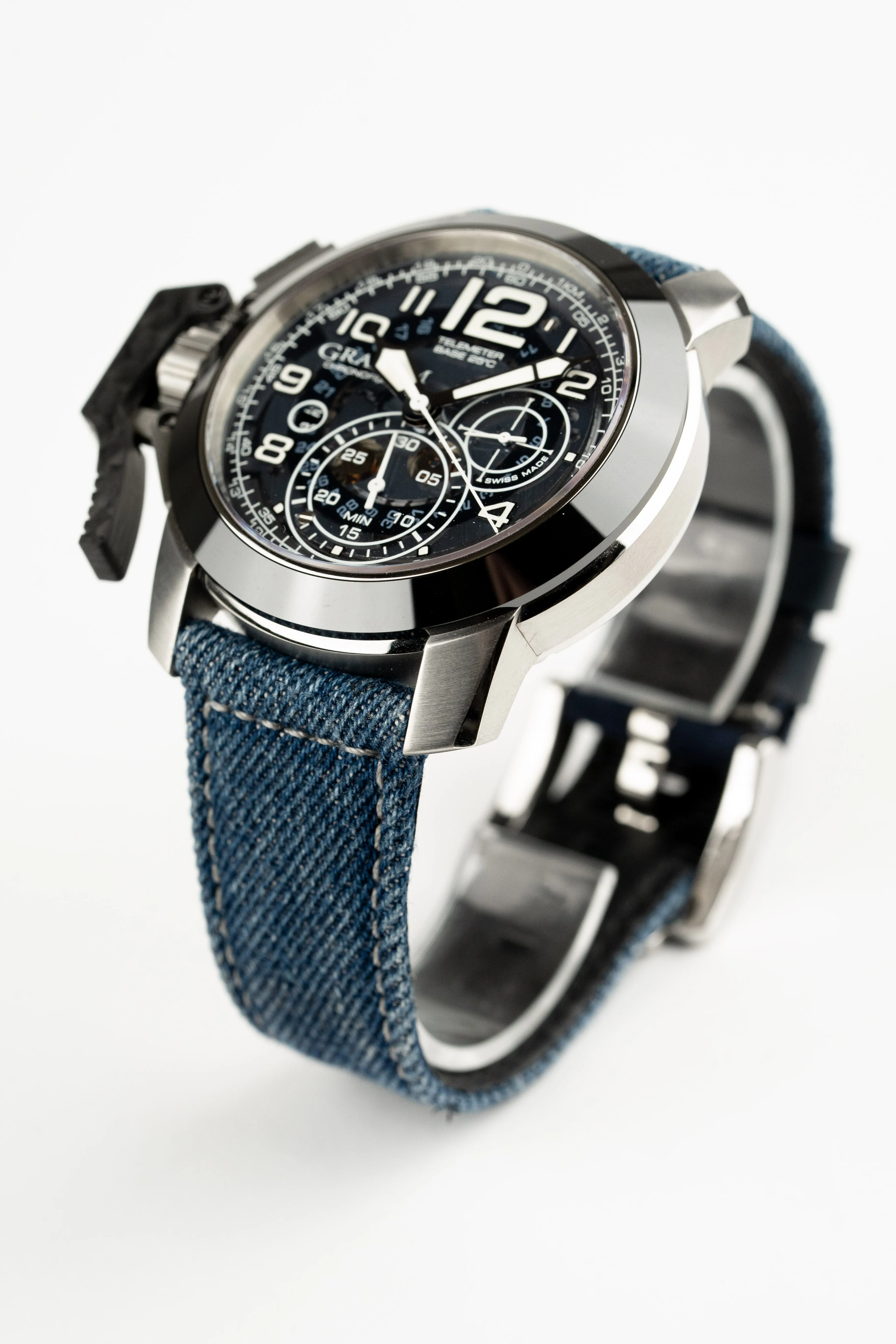 Graham Blue Chronofighter Steel Target Watch 2CCAC.U04A.T33S