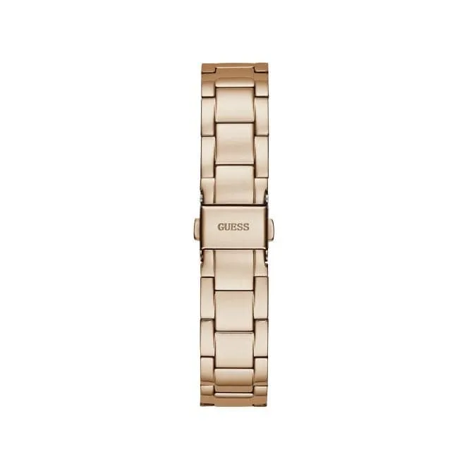 Guess Quattro Clear Ladies Trend Rose Gold Stainless Steel Watch GW0300L3