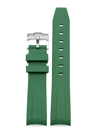 Hitori Green Curve Endlink Rubber Strap