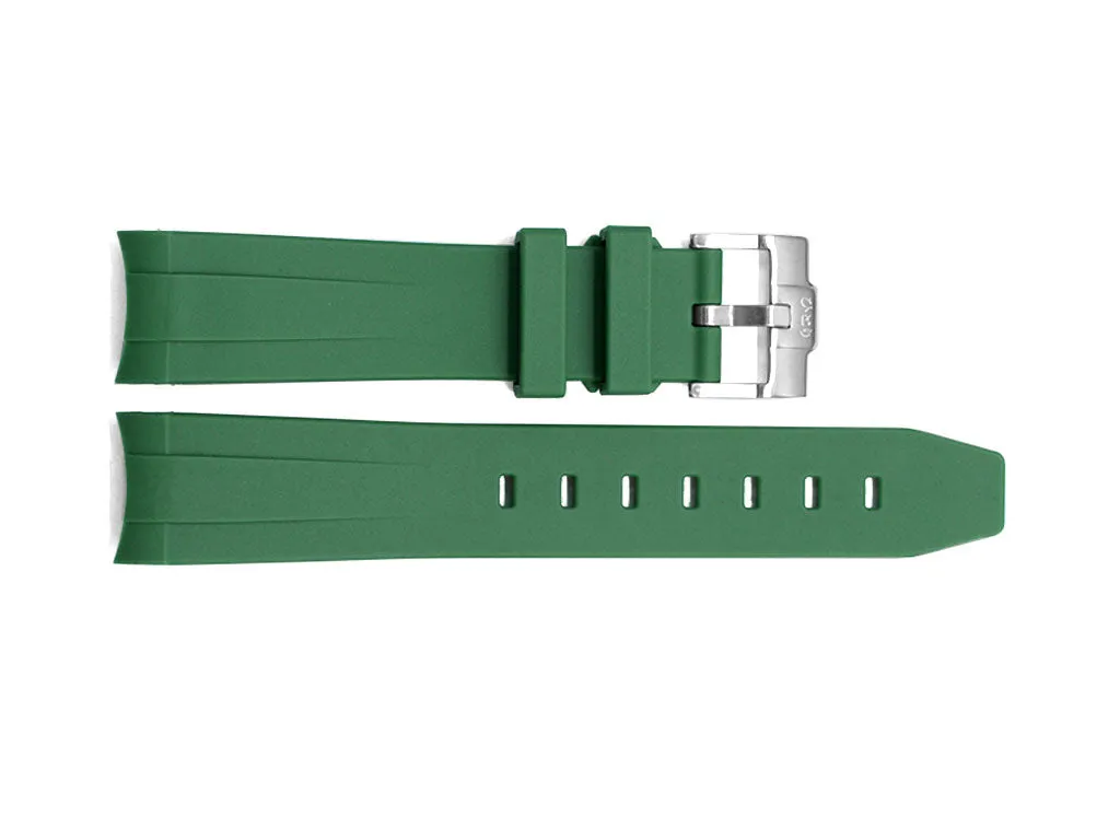 Hitori Green Curve Endlink Rubber Strap