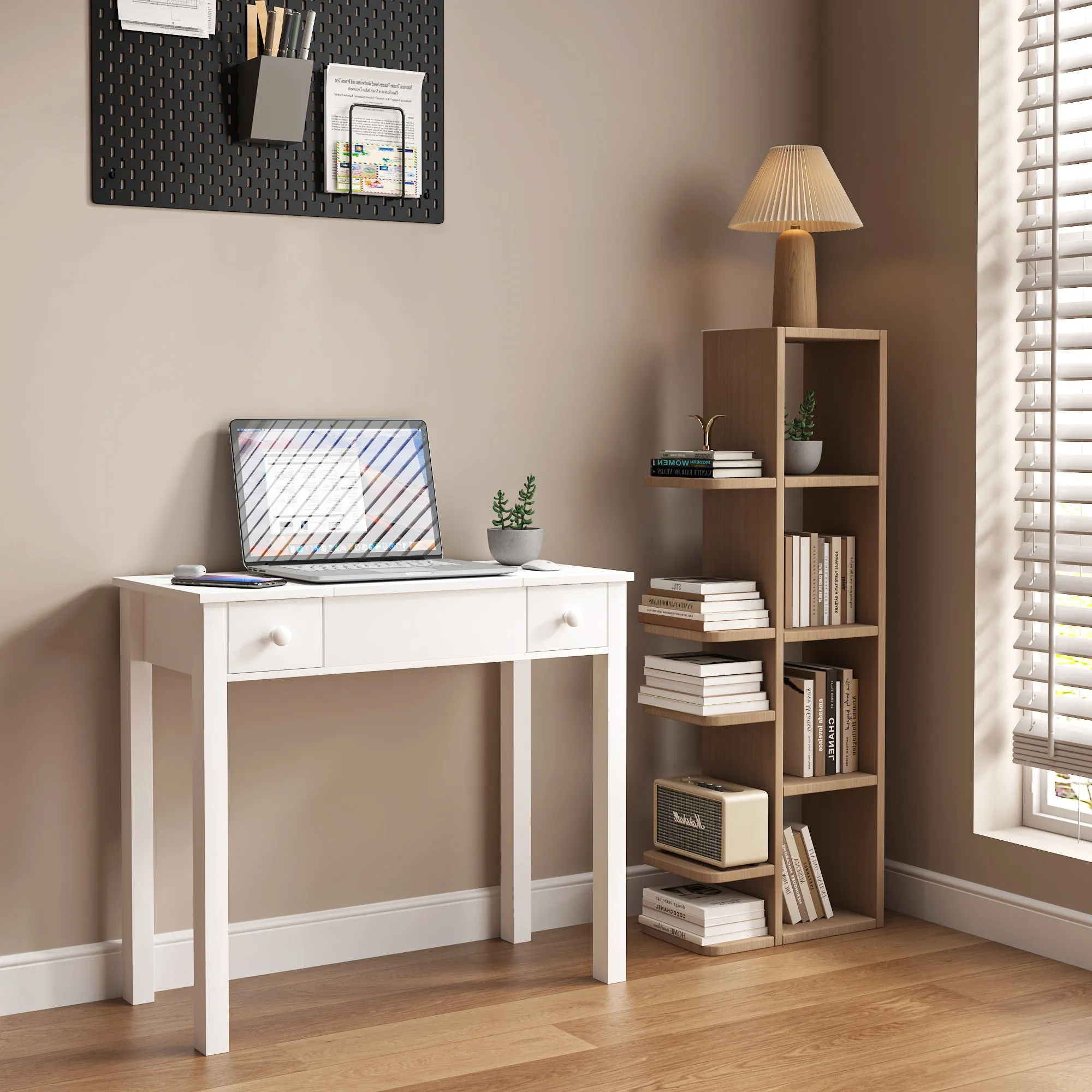 Huda Accent Vanity Table with Flip-Top Mirror