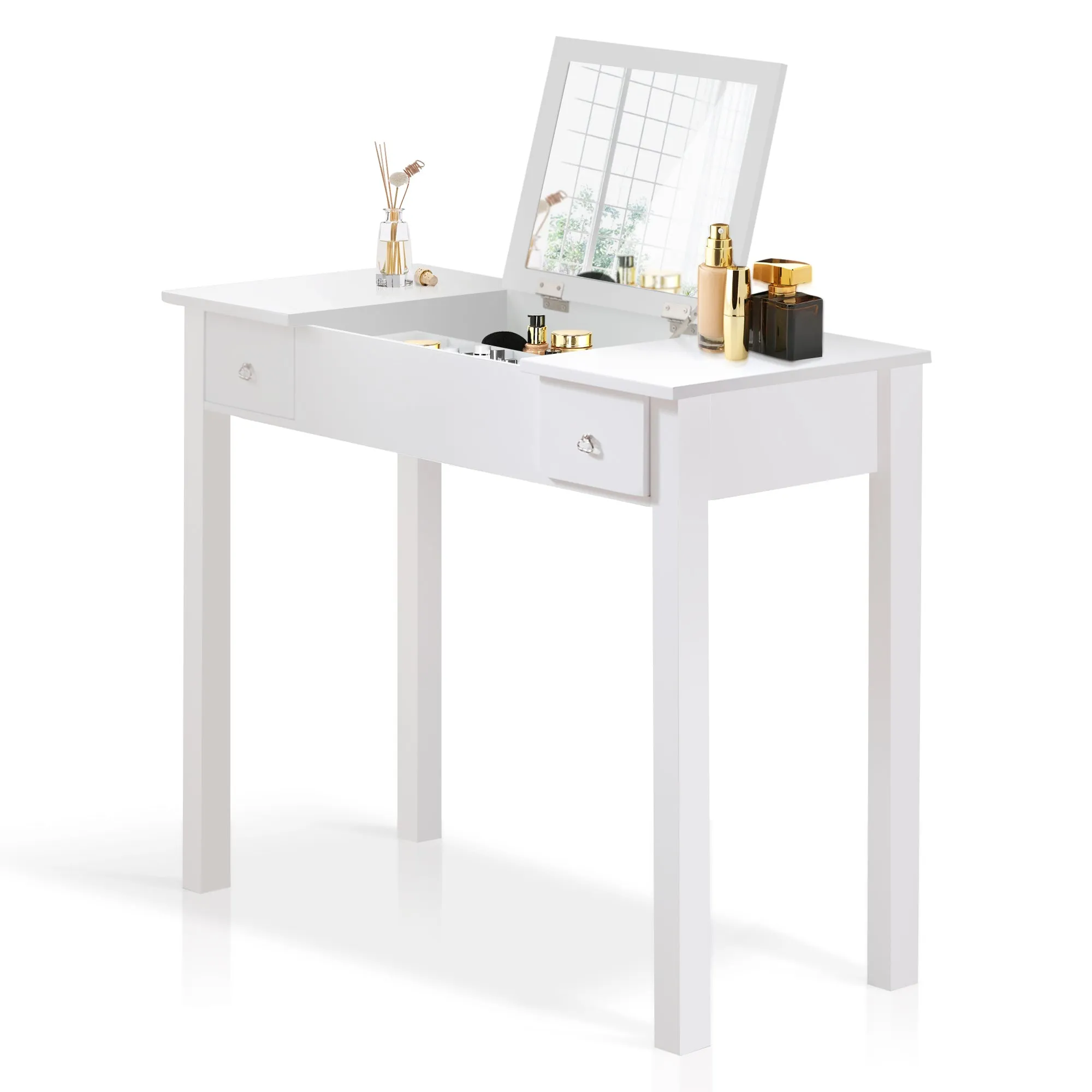 Huda Accent Vanity Table with Flip-Top Mirror