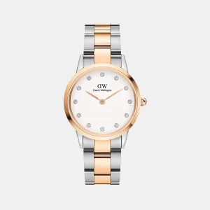 Iconic Women's White Analog Stainless Steel Watch DW00100358