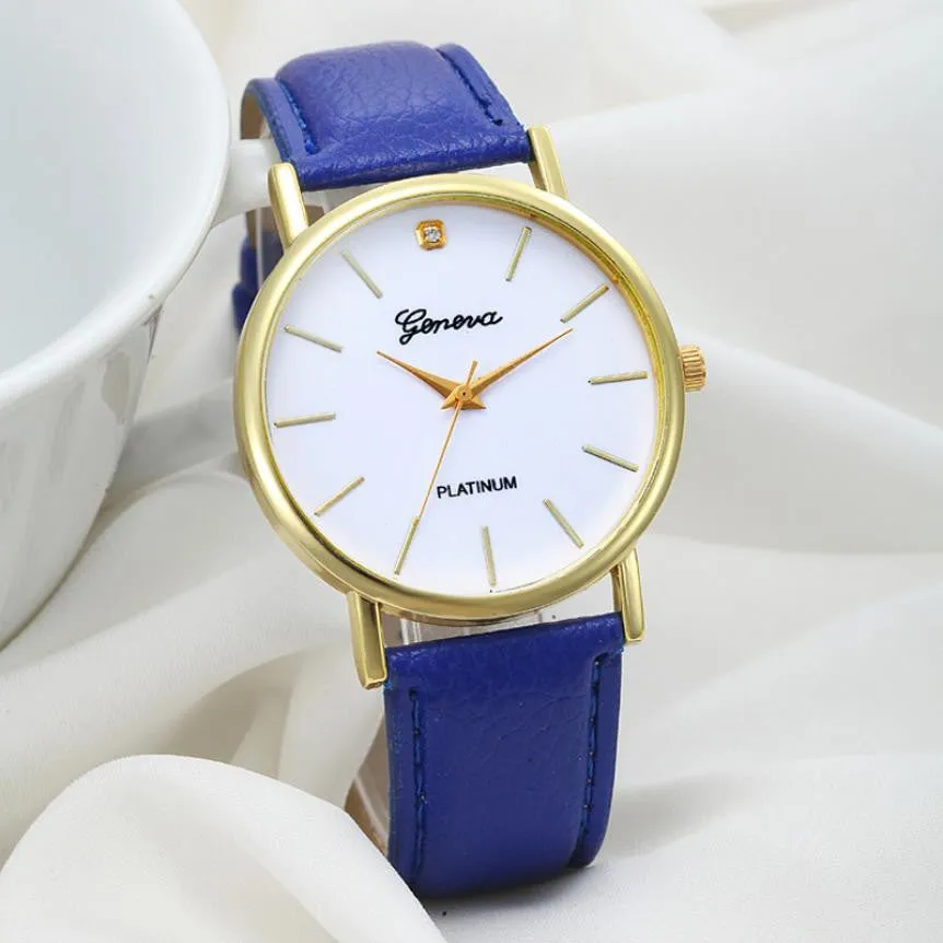 Kimisohand New Women Fashion Retro Dial Leather Analog Quartz Wrist Watches