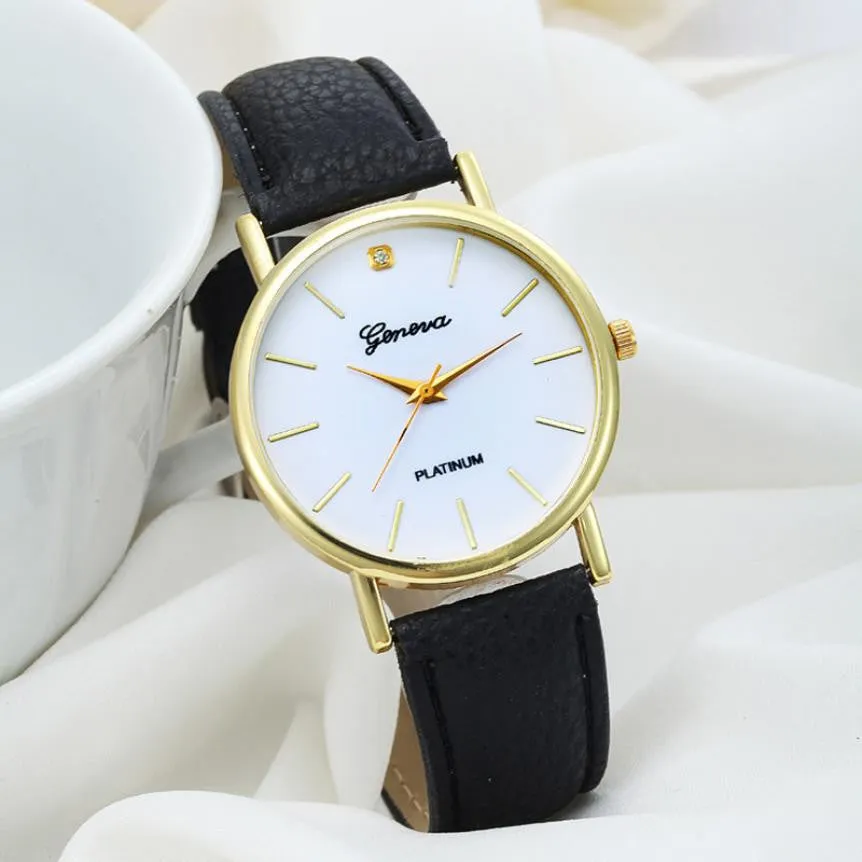 Kimisohand New Women Fashion Retro Dial Leather Analog Quartz Wrist Watches