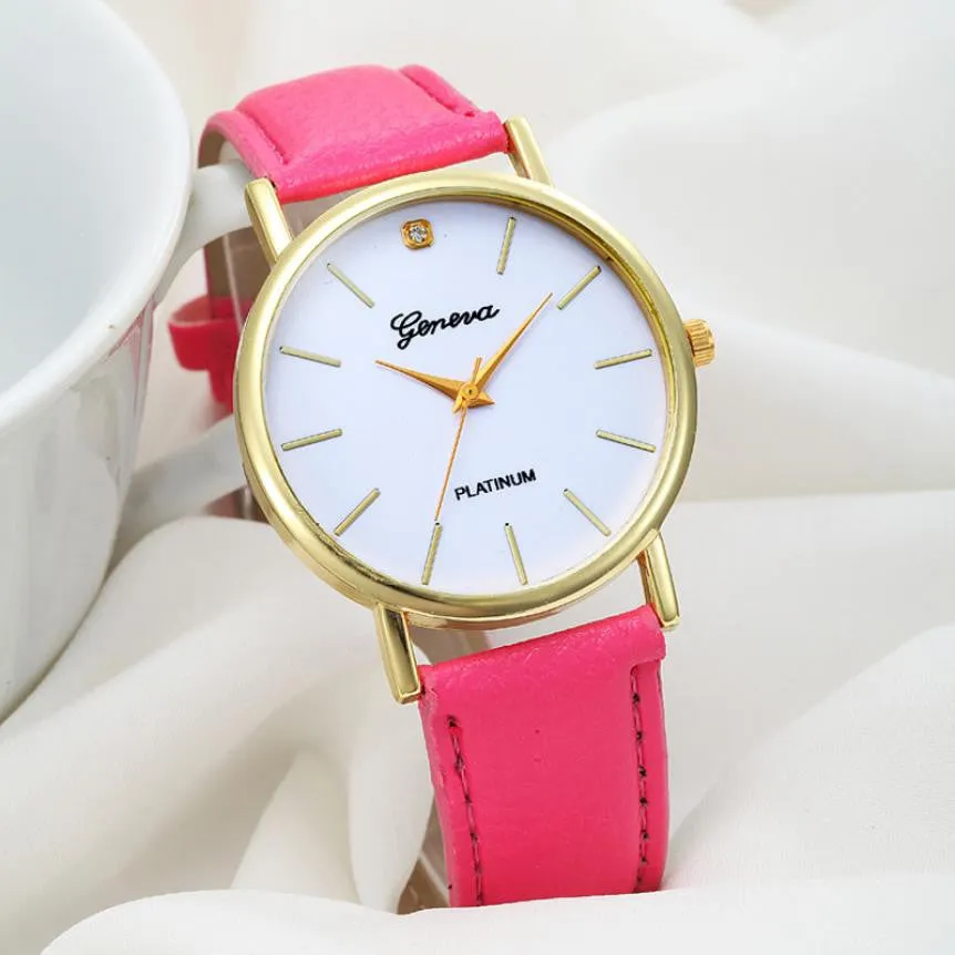 Kimisohand New Women Fashion Retro Dial Leather Analog Quartz Wrist Watches