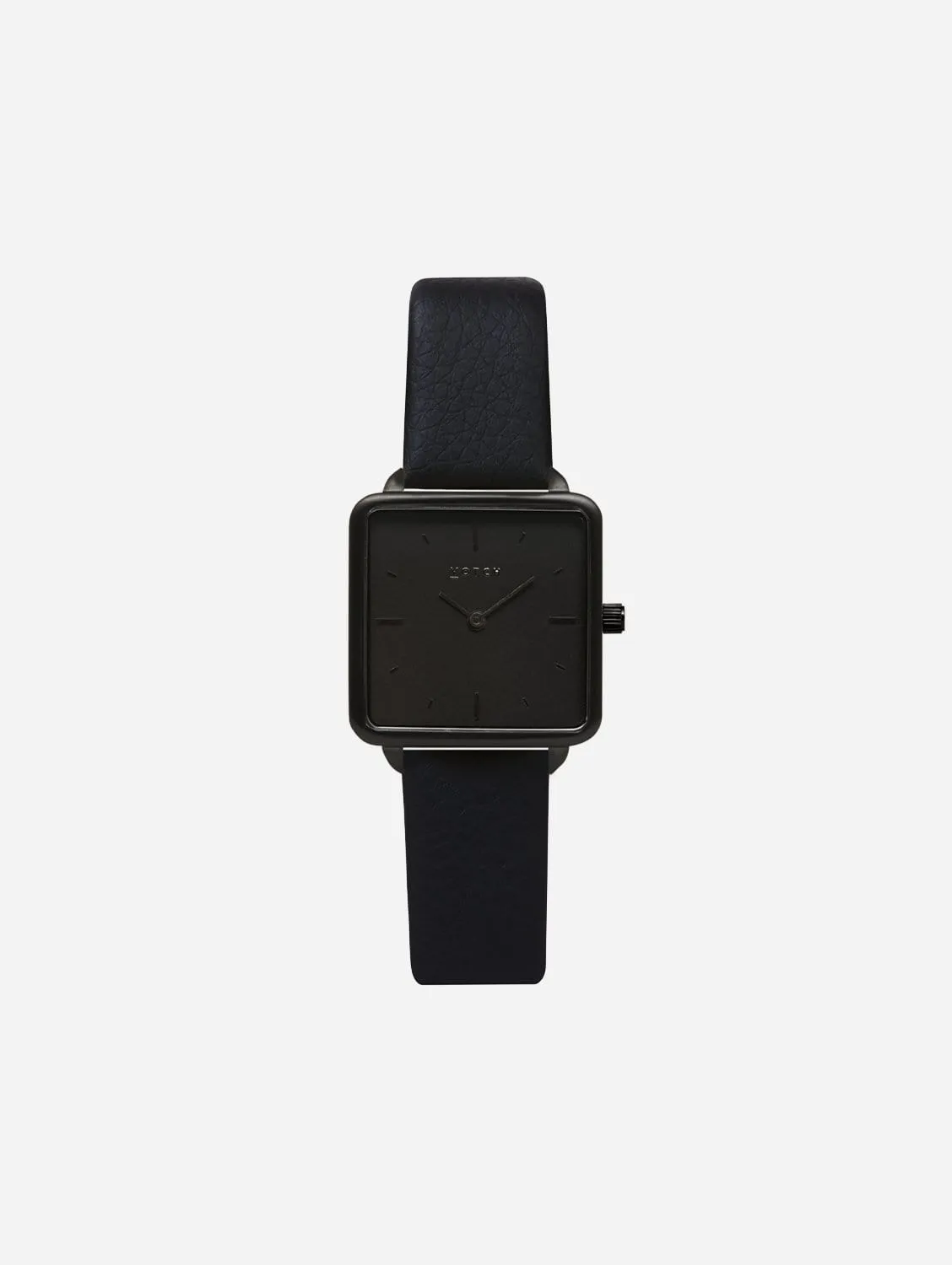 Kindred Watch with Black Dial | Black Vegan Leather Strap