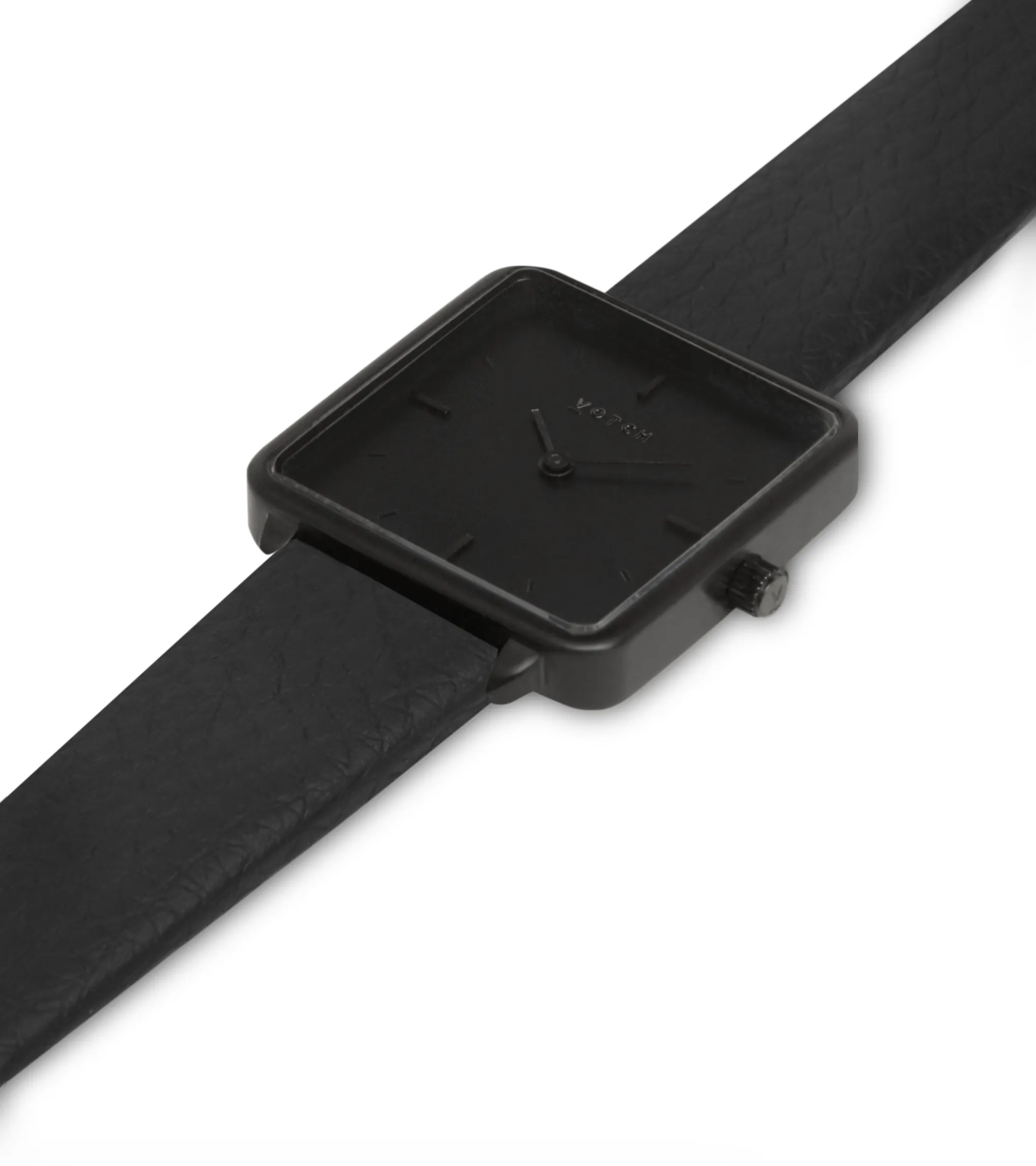 Kindred Watch with Black Dial | Black Vegan Leather Strap