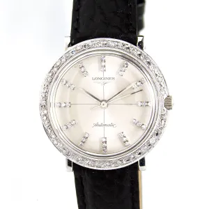 Longines Vintage White Gold & Diamond Admiral 1200