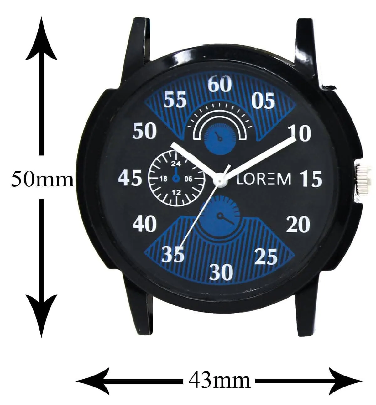 LOREM Multicolor Denim Look Analog Watch For Men LR02