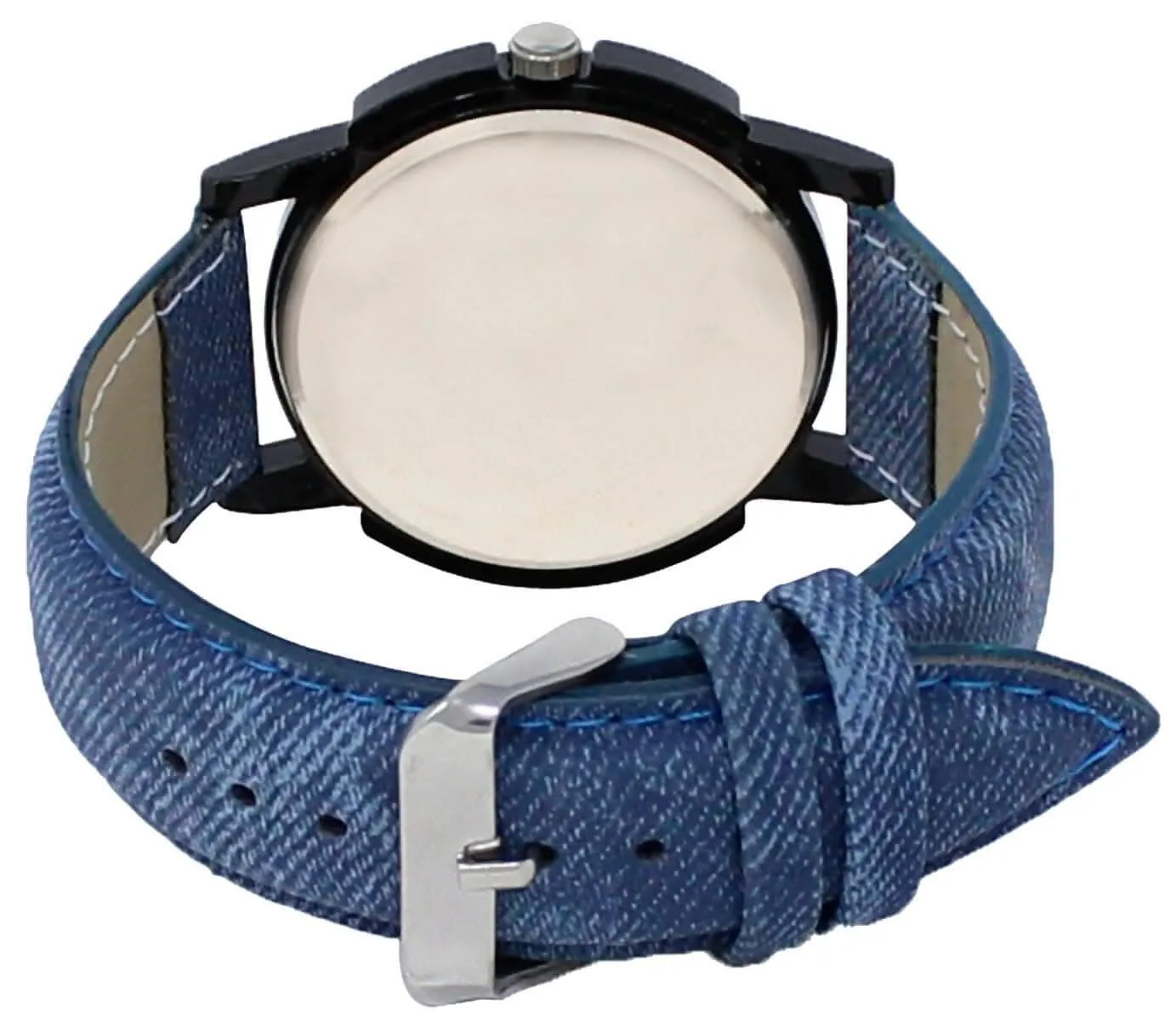 LOREM Multicolor Denim Look Analog Watch For Men LR02